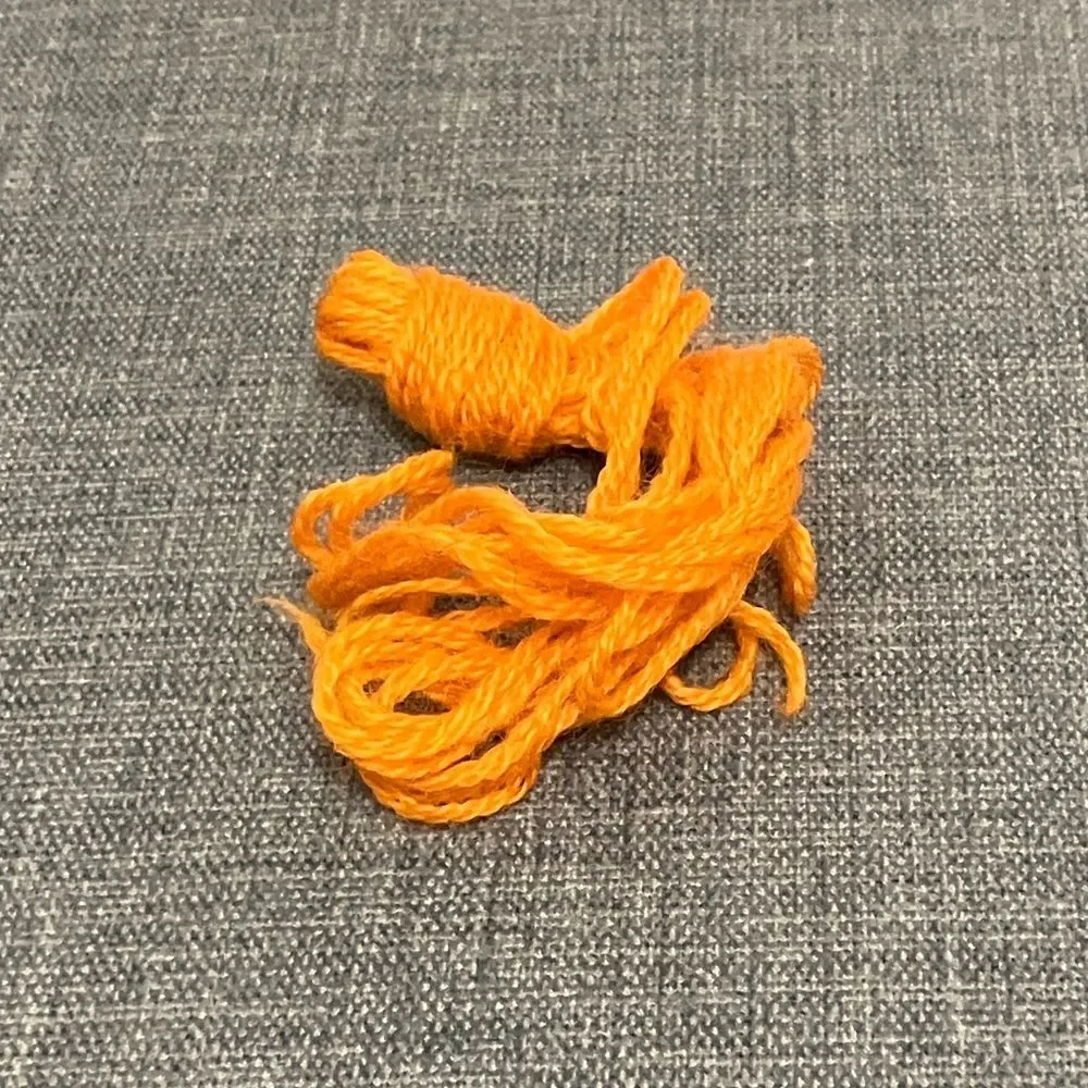 Orange Needlepoint Thread Yarn